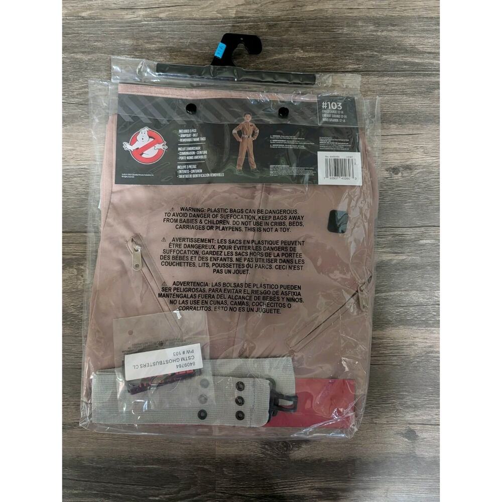 NEW! Childs Ghostbusters Halloween Costume Movie Cosplay Size L 12-14 Backpack - Picture 10 of 13